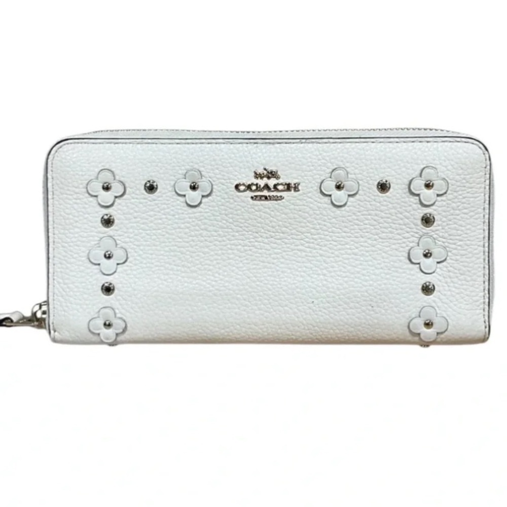 RARE Vintage Accordion Zip Wallet 💎 Gemstone Appliqué Willow Purse Bag Floral - Picture 7 of 8